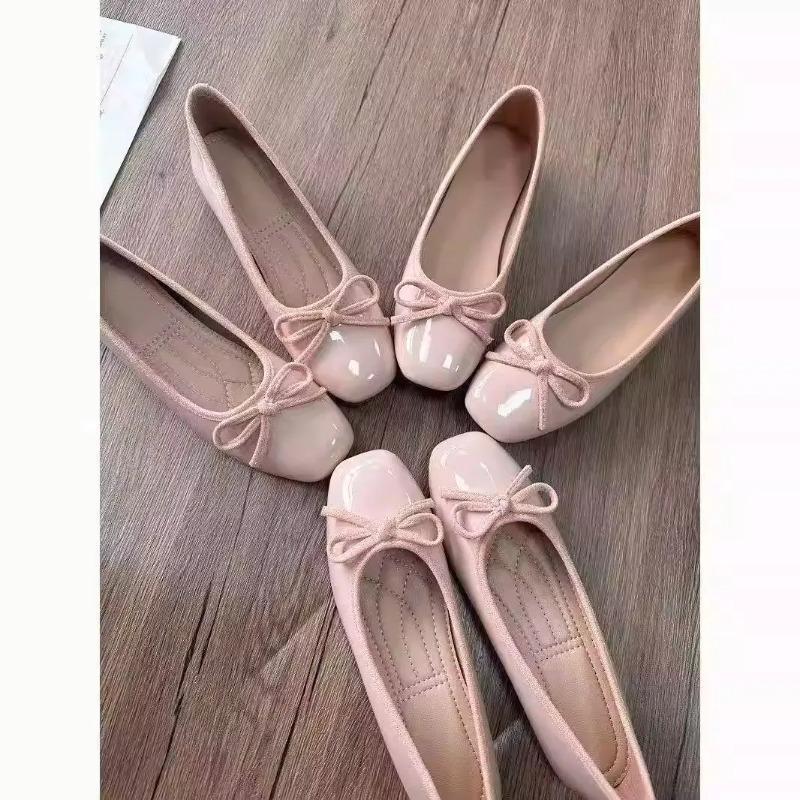 Women'S Shoes Round Toe - Women Ballet Flats Square Toe Bowknot