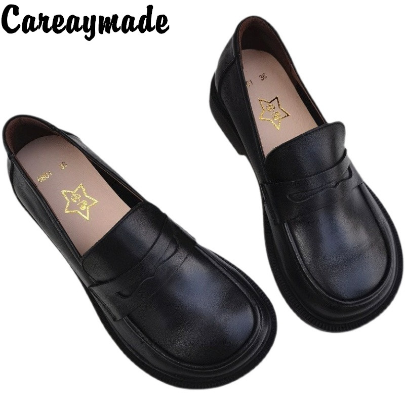 Women'S Shoes Round Toe - Careaymade-Women's Casual Shoes Slip on Oxford