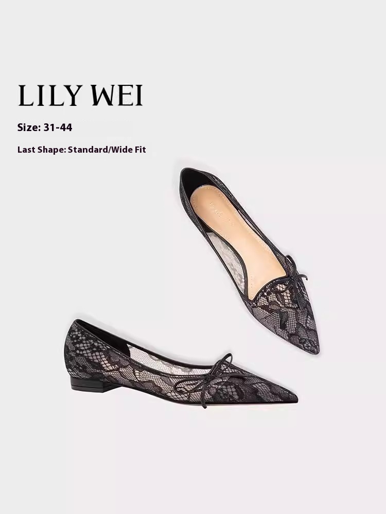 Flat stiletto heels spring and - Pointed Toe Flat ulasan dan harga