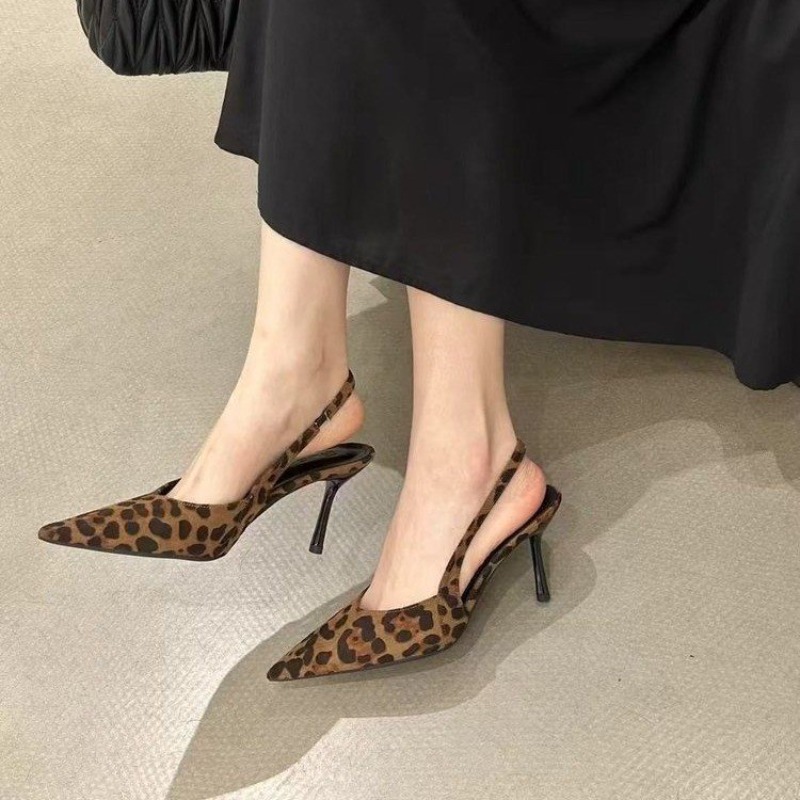 French Pointed Toe Leopard Pri - Platform Mule Heel ulasan dan harga