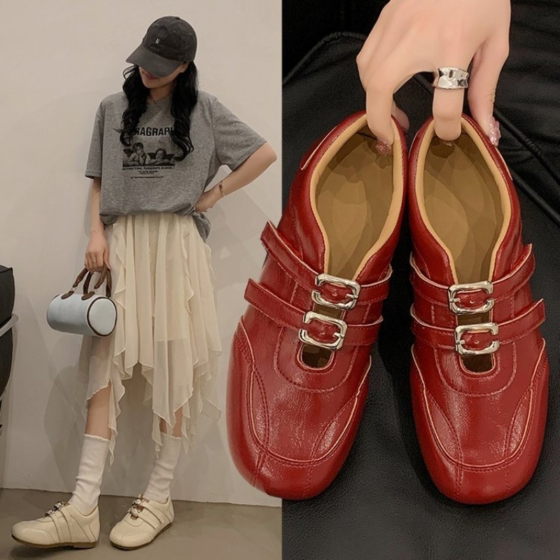 Fashion Women Round Toe Double - Pointed Toe Flat ulasan dan harga