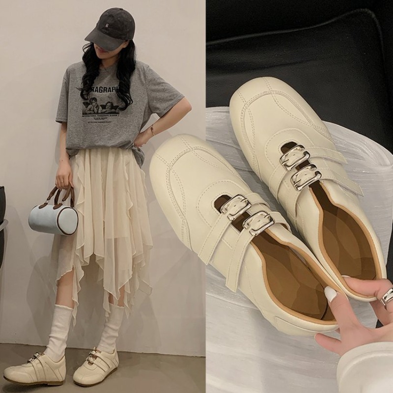 Fashion Women Round Toe Double - Pointed Toe Flat ulasan dan harga