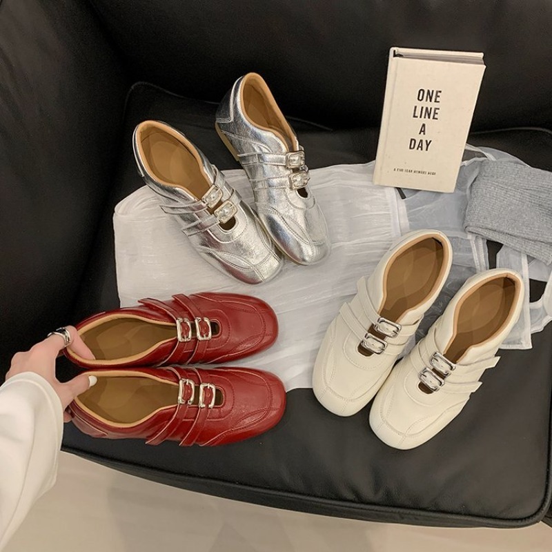 Fashion Women Round Toe Double - Pointed Toe Flat ulasan dan harga