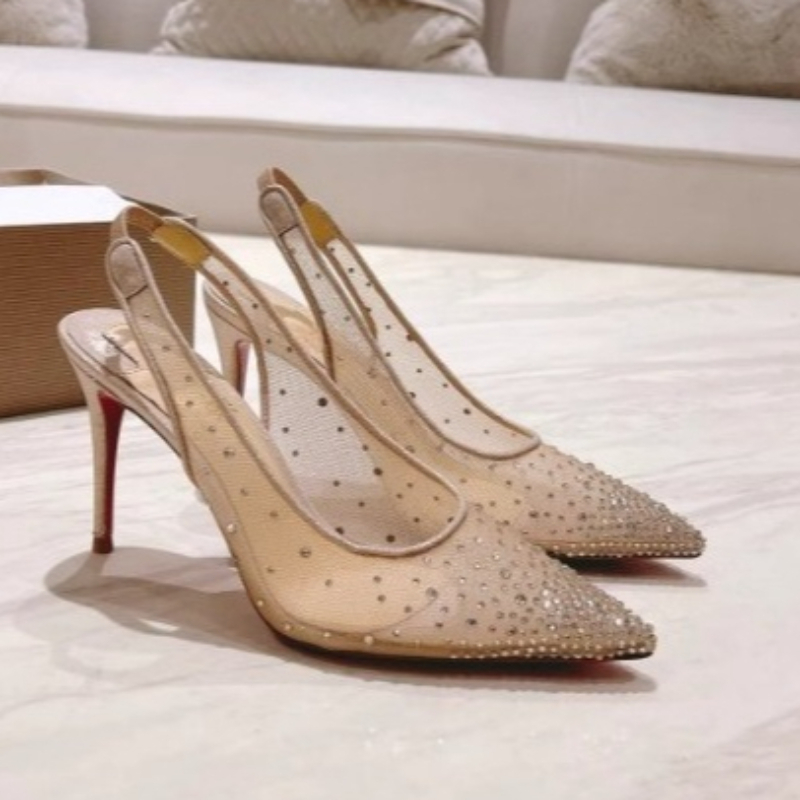 Mesh Rhinestone Rear Empty Sti - Platform Mule Heel ulasan dan harga