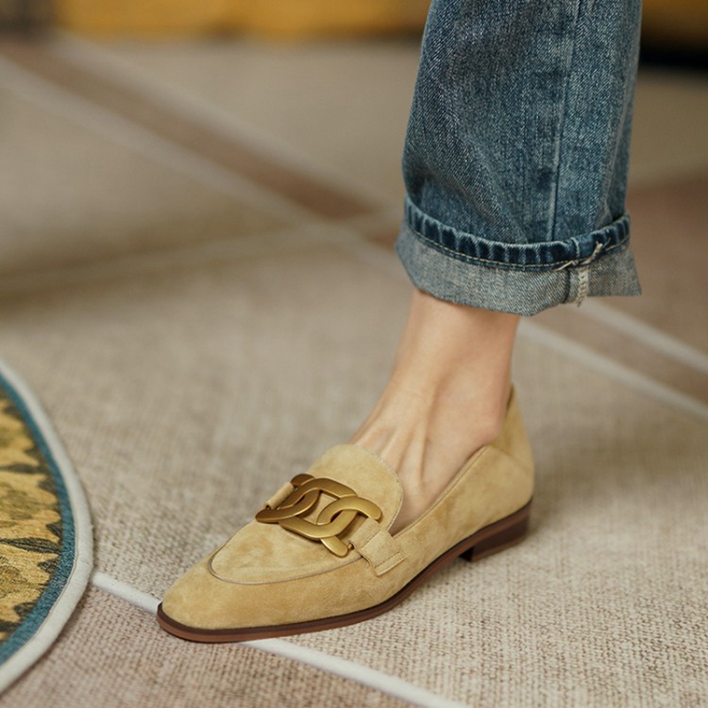 Suede Leather Women Loafers Sp - Women'S Shoes Round Toe ulasan dan harga
