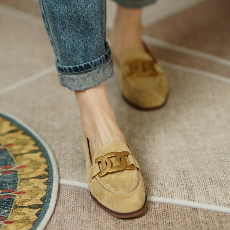 Suede Leather Women Loafers Sp - Women'S Shoes Round Toe ulasan dan harga