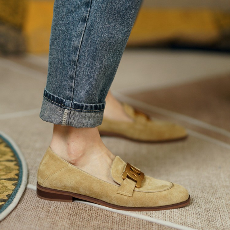 Suede Leather Women Loafers Sp - Women'S Shoes Round Toe ulasan dan harga