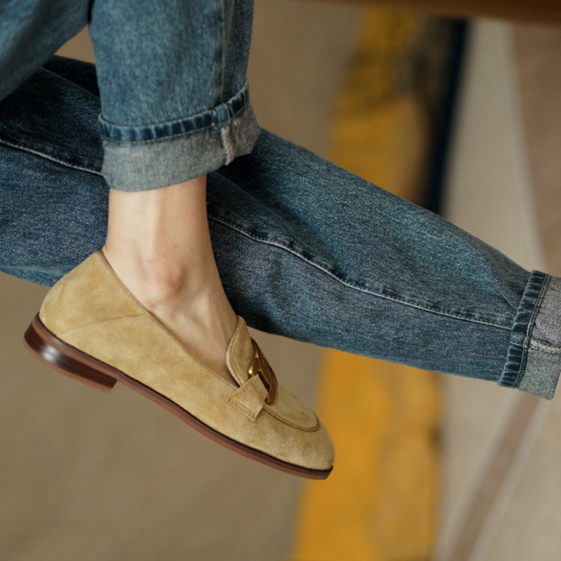 Suede Leather Women Loafers Sp - Women'S Shoes Round Toe ulasan dan harga
