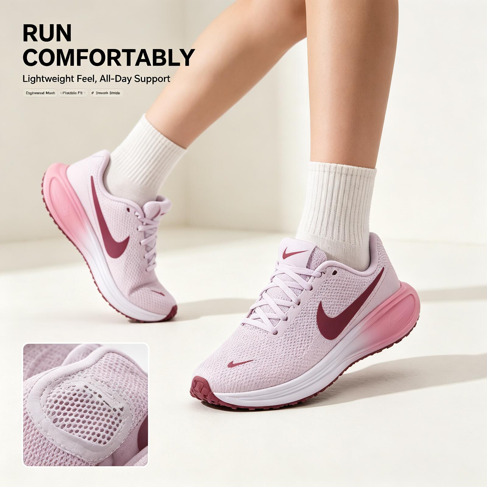 Nike Women Pink Running Shoes  - Women Shoes Nike ulasan dan harga