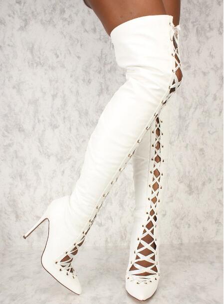 Fashion Women White Black Soli - Ribbon Tie Heel ulasan dan harga