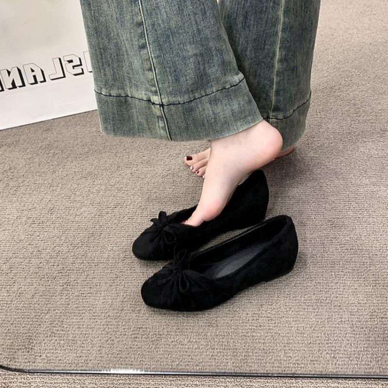 Women Square Toe Suede Ballet  - Pointed Toe Flat ulasan dan harga
