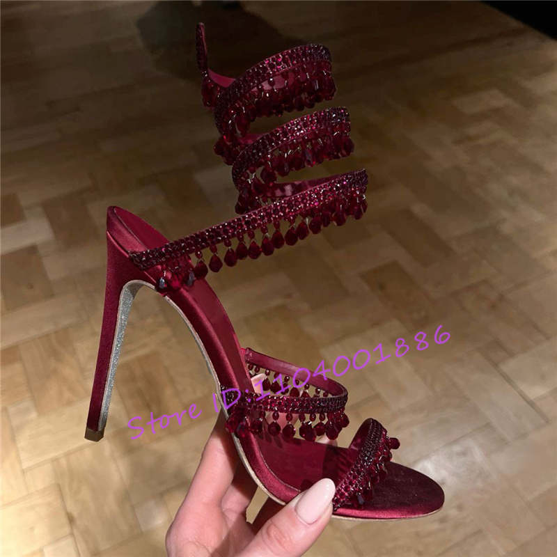 Rhinestone Snake Shape Ankle S - Platform Mule Heel ulasan dan harga