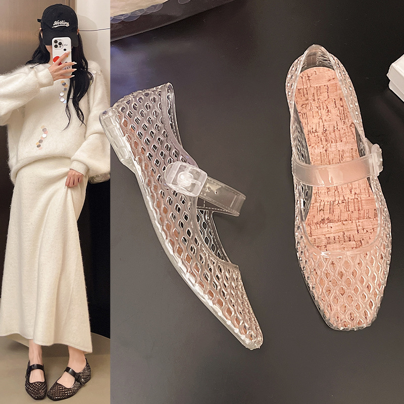 French hollow sandals for wome - Jelly Sandal Women ulasan dan harga