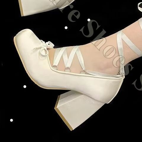 Women Ballet Flats Y2K Satin R - Ribbon Tie Heel ulasan dan harga