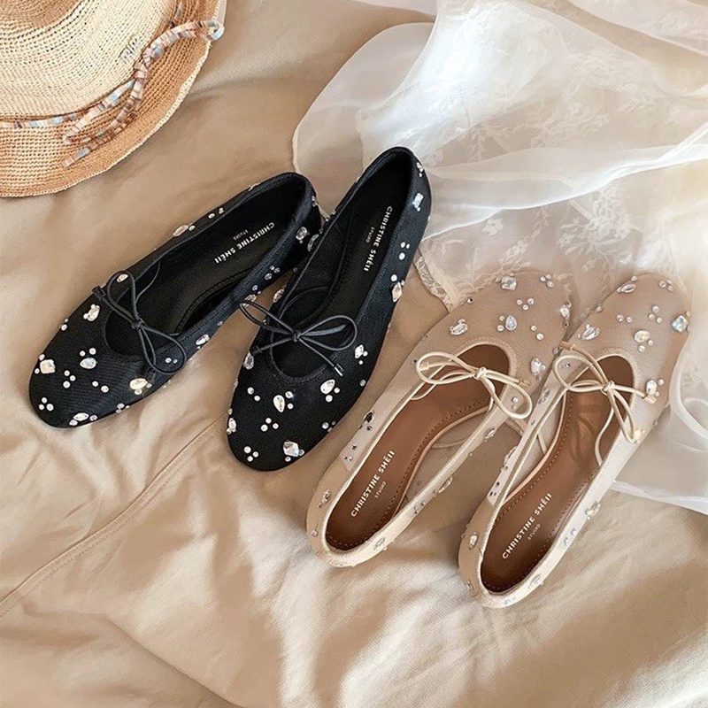 Summer Elegant Women's Sparkly - Women'S Shoes Round Toe ulasan dan harga
