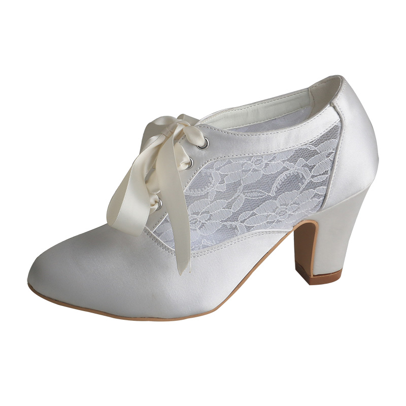 Customized Block Heels Bridal  - Ribbon Tie Heel ulasan dan harga