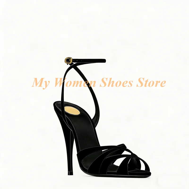Cross Strap Open Toe Sandals A - Platform Mule Heel ulasan dan harga