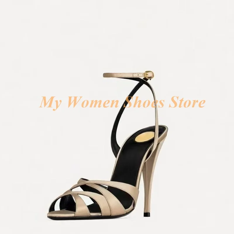 Cross Strap Open Toe Sandals A - Platform Mule Heel ulasan dan harga