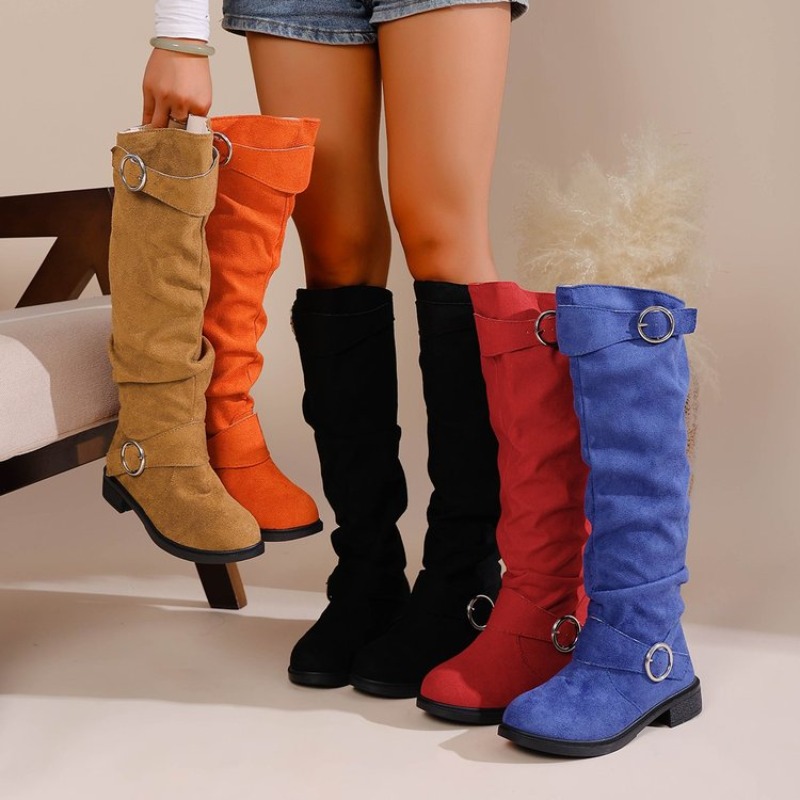 Vintage Western Style Knee Hig - High Knee Heel Boots ulasan dan harga