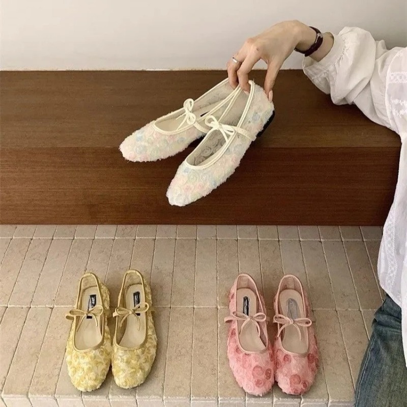 Gentle New Chinese Rose Mesh M - Women'S Shoes Round Toe ulasan dan harga