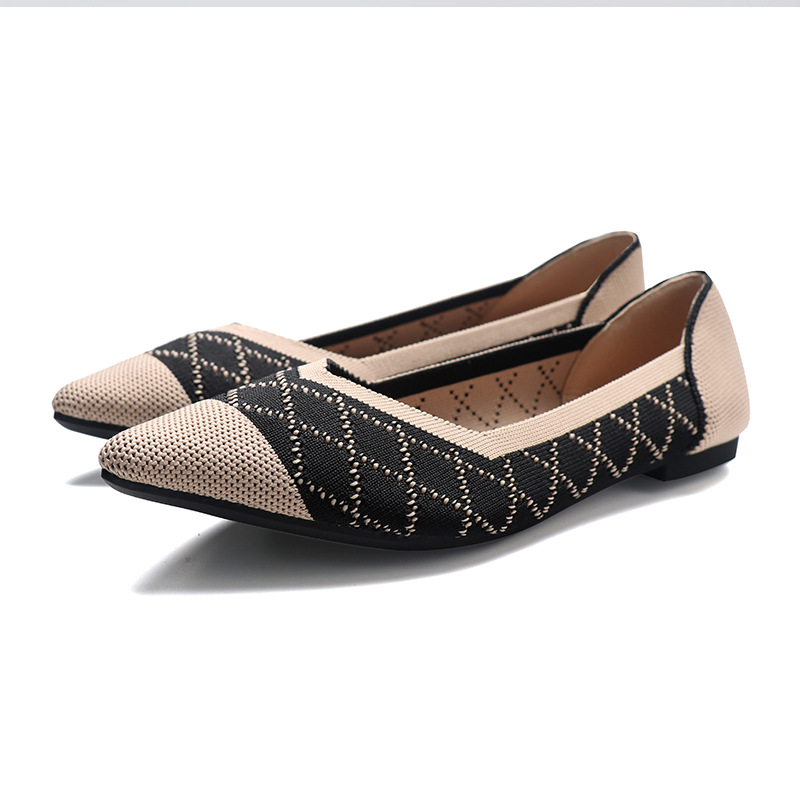 Spring Summer Flat Soft Sole E - Pointed Toe Flat ulasan dan harga