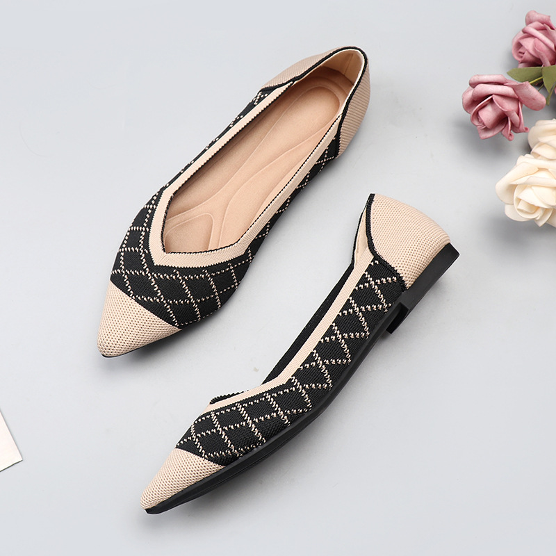 Spring Summer Flat Soft Sole E - Pointed Toe Flat ulasan dan harga