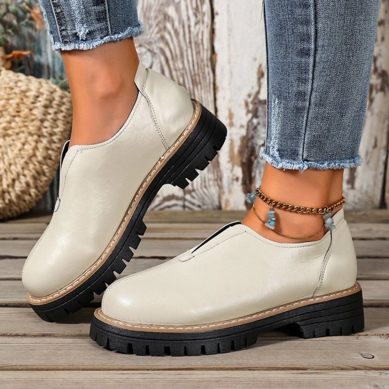 Retro British Style Women's Sh - Women'S Shoes Round Toe ulasan dan harga