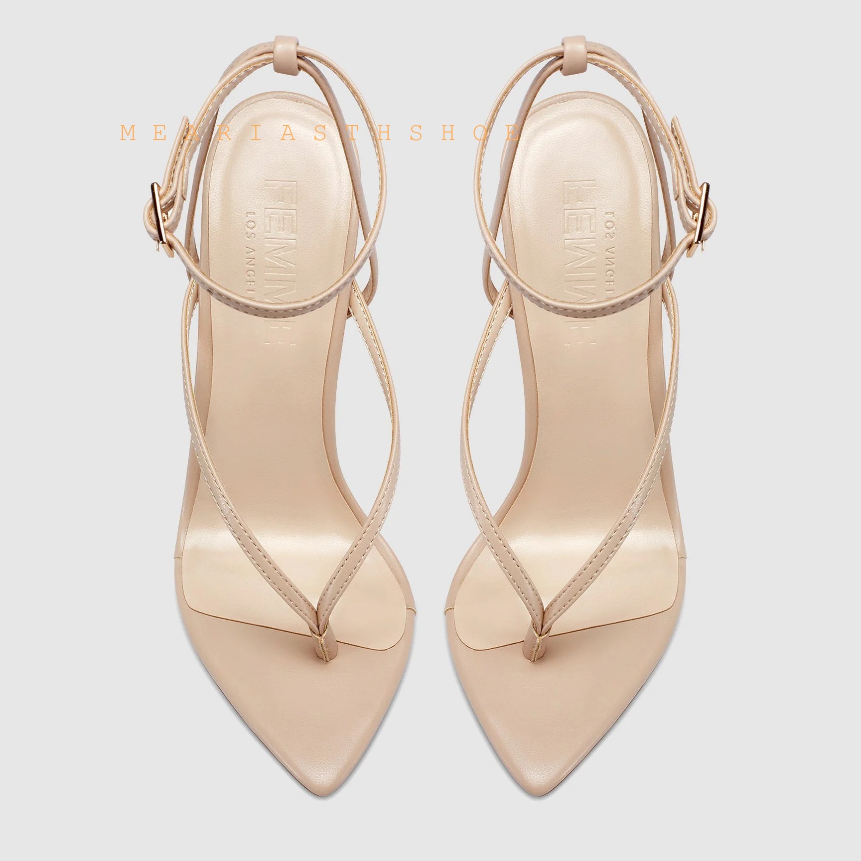 Beige Black Cross Straps Flip- - Platform Mule Heel ulasan dan harga