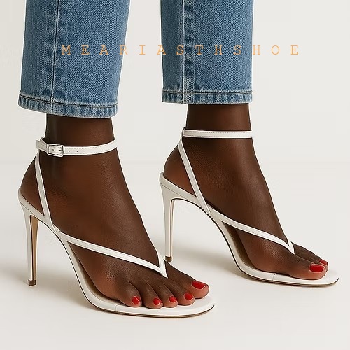 Beige Black Cross Straps Flip- - Platform Mule Heel ulasan dan harga