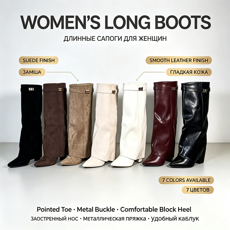 Women Slouch Fold Over Knee Hi - High Knee Heel Boots ulasan dan harga