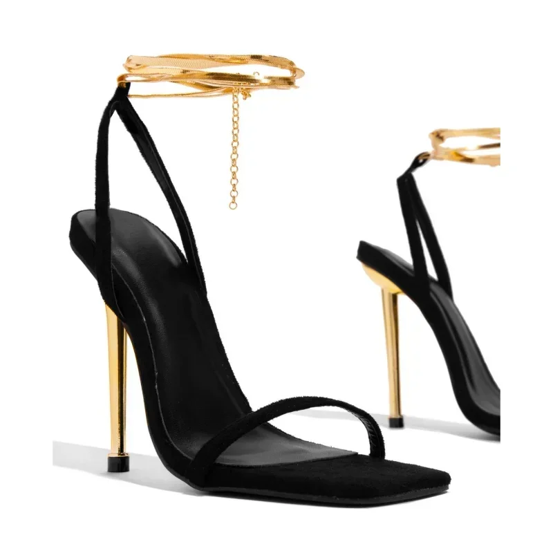 Sexy Women's Gold Padlock High - Platform Mule Heel ulasan dan harga