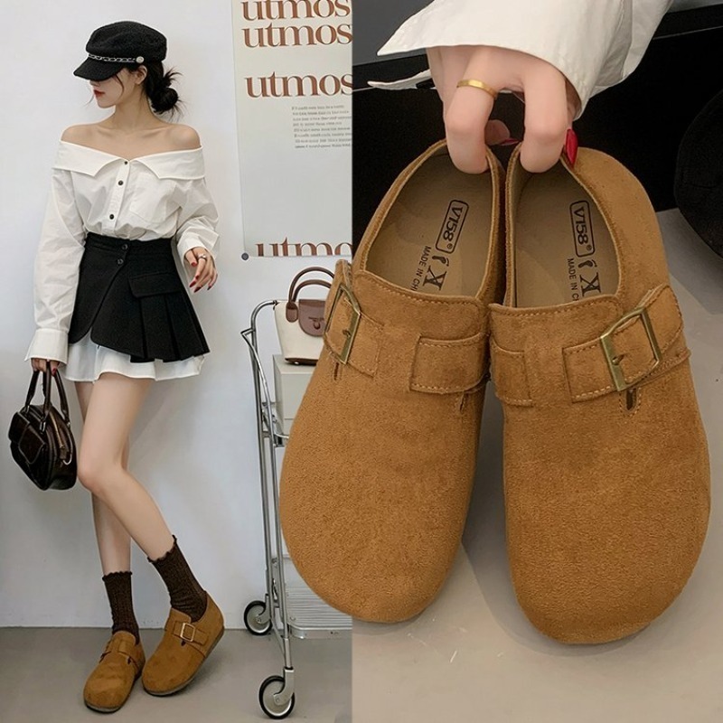 Women Suede Closed Back Birken - Women'S Shoes Round Toe ulasan dan harga